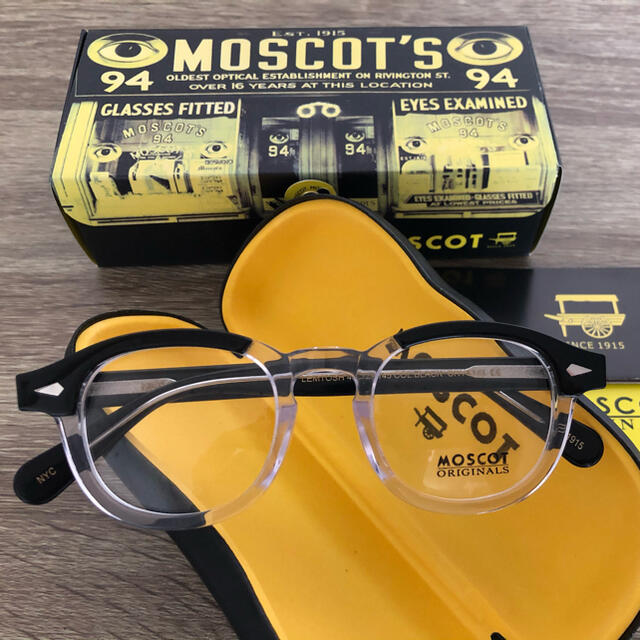 格安 売上 MOSCOT LEMTOSH / BLACK CRYSTA 46 カラーレンズ サングラス