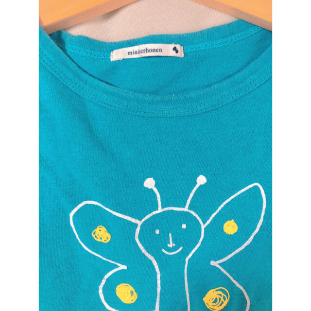 mina perhonen(ミナペルホネン)のミナペルホネン  ちょう　Tシャツ　カットソー　120 キッズ/ベビー/マタニティのキッズ服女の子用(90cm~)(ワンピース)の商品写真