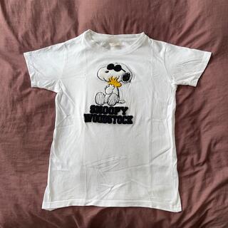 ピーナッツ(PEANUTS)のピーナッツ peanuts スヌーピー SNOOPY モコモコ Tシャツ S(Tシャツ(半袖/袖なし))