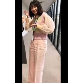 ザラ(ZARA)の逃げ恥　新垣結衣着用　Zara マッチングディテール付きオーガンザブラウス(シャツ/ブラウス(長袖/七分))