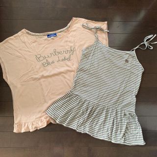 バーバリーブルーレーベル(BURBERRY BLUE LABEL)のBurberry トップス　キャミソール　2枚セット(Tシャツ(半袖/袖なし))