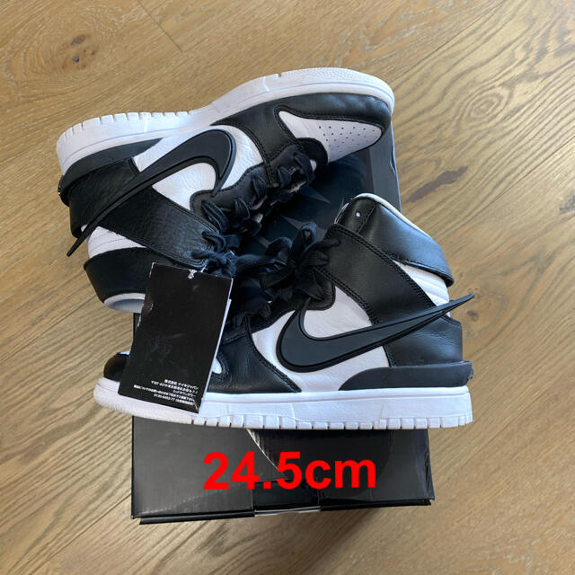 24.5cm ambush nike dunk high black ダンクハイ