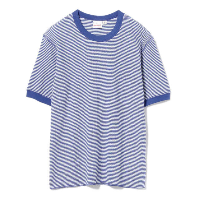 BEAMS BOY(ビームスボーイ)のHealthknit × BEAMS BOY / ワッフル ボーダー Tシャツ レディースのトップス(Tシャツ(半袖/袖なし))の商品写真