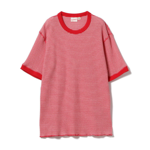 BEAMS BOY(ビームスボーイ)のHealthknit × BEAMS BOY / ワッフル ボーダー Tシャツ レディースのトップス(Tシャツ(半袖/袖なし))の商品写真