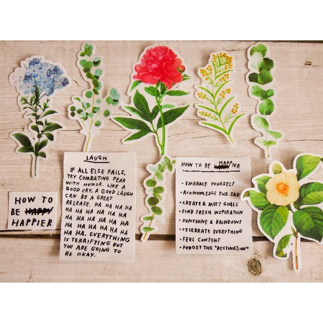 www.haoming.jp - シール 植物 花 手帳 雑貨 赤 ステッカー フレーク ...