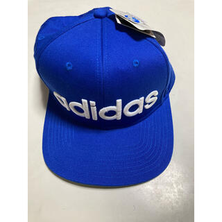 アディダス(adidas)のアディダス　　フラット　キャップ帽・ブルー(キャップ)