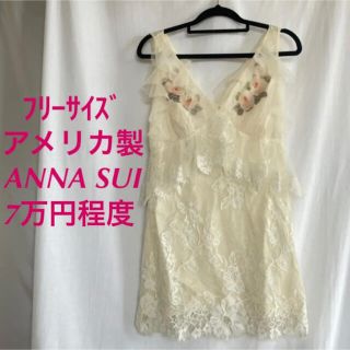 アナスイ(ANNA SUI)のフリーサイズ ML 7万円程度　アナスイ　薔薇柄ドレスワンピース　チュニック(ミニワンピース)