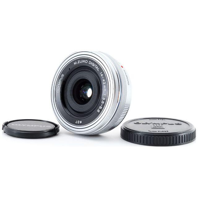 ❤電動ズーム❤オリンパス M.ZUIKO 14-42mm EZ シルバー4829 - レンズ