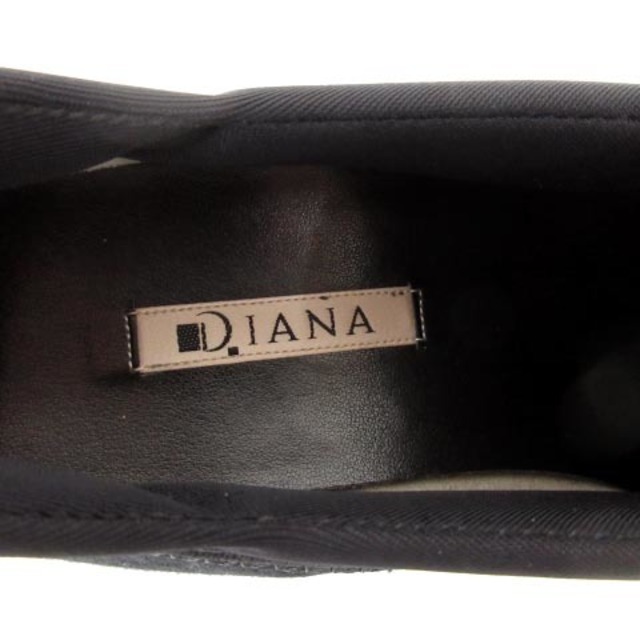 DIANA(ダイアナ)のダイアナ DIANA 美品 スリッポン スニーカー 厚底 ニット 黒 24 レディースの靴/シューズ(スリッポン/モカシン)の商品写真