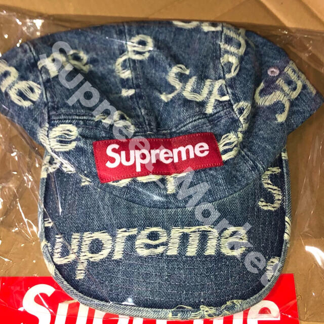 Supreme(シュプリーム)の送込!! Supreme FrayedLogosデニム キャップ青 メンズの帽子(キャップ)の商品写真