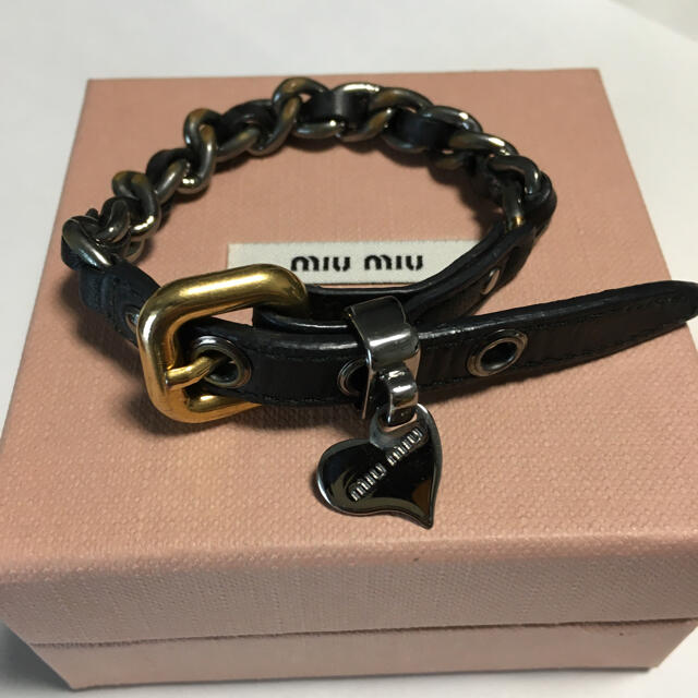 miumiu - miumiu ブレスレット ブラックの通販 by しましま shop