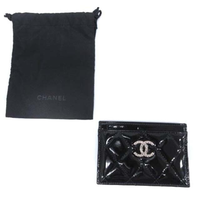 CHANEL(シャネル)のシャネル カードケース 名刺入れ ココマーク キルティング エナメル 15番台 メンズのファッション小物(名刺入れ/定期入れ)の商品写真