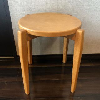 新しい絶品 ラスト1脚 ロゴマーク入り 展示品 ACTUS FB スツール 木製
