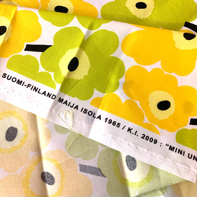 marimekko - 新品☆marimekko はぎれ 生地 ミニウニッコ ライム marimekko - 新品☆marimekko はぎれ 生地 ミニウニッコ ライム
