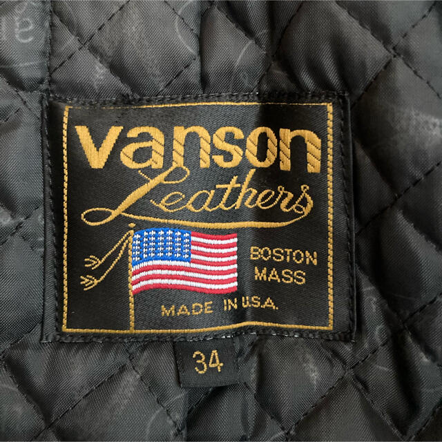 VANSON(バンソン)のVanson レザージャケット　34サイズ メンズのジャケット/アウター(ライダースジャケット)の商品写真