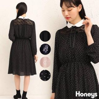 ハニーズ ナイロン ひざ丈ワンピース レディース の通販 点 Honeysのレディースを買うならラクマ