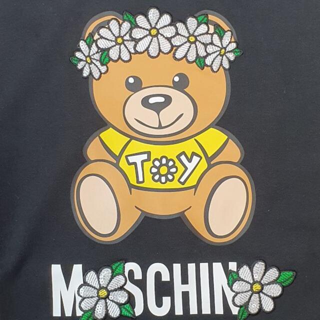 MOSCHINO(モスキーノ)の【新品・未使用】MOSCHINO KIDS ロゴTOYフラワーTシャツ 黒12Y キッズ/ベビー/マタニティのキッズ服女の子用(90cm~)(Tシャツ/カットソー)の商品写真