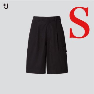 ユニクロ(UNIQLO)のUNIQLO ジルサンダー +J ワイドフィットカーゴハーフパンツ ブラック S(ショートパンツ)