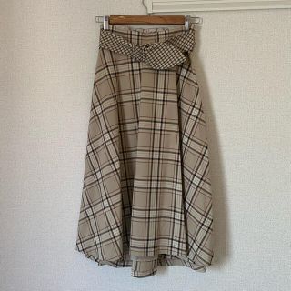 ウィルセレクション(WILLSELECTION)の極美品　ウィルセレクション　チェック柄　スカート(ロングスカート)