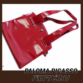 パロマピカソ(Paloma Picasso)のPALOMA PICASSO パロマピカソ ロゴ金具 ショルダーバッグ 赤 ロゴ(ショルダーバッグ)