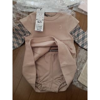 バーバリー(BURBERRY)のBURBERRY　ベビー服　プリーツスカートジャンパースカートベアワンピース(ワンピース)