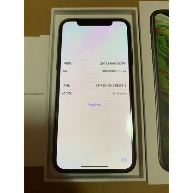 Apple(アップル)のIphone xs 256gb sim free スマホ/家電/カメラのスマートフォン/携帯電話(スマートフォン本体)の商品写真