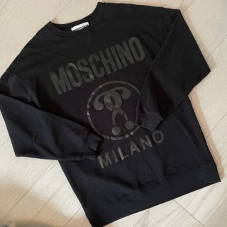 モスキーノ(MOSCHINO)のMOSCHINO ロゴトレーナー　黒スウェット(トレーナー/スウェット)