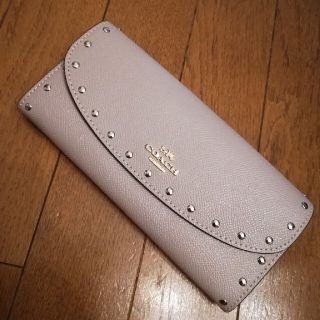 コーチ(COACH)の★今日だけ価格★COACH★美品★長財布★スタッズ★グレー★(財布)