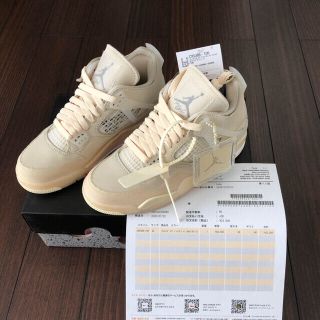 ナイキ(NIKE)のOFF-WHITE×NIKE AIR JORDAN 4 SP SAIL 23.0(スニーカー)