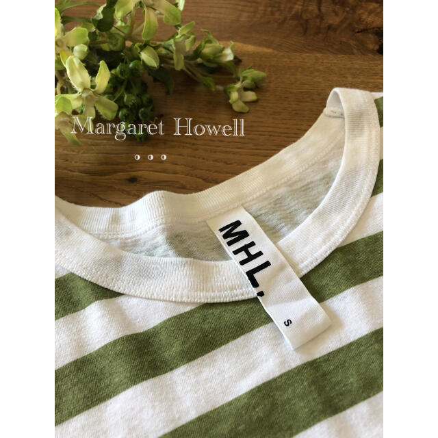 MARGARET HOWELL(マーガレットハウエル)のマーガレットハウエル  MHL ボーダー Tシャツ /夏色 半袖 カットソー  レディースのトップス(Tシャツ(半袖/袖なし))の商品写真