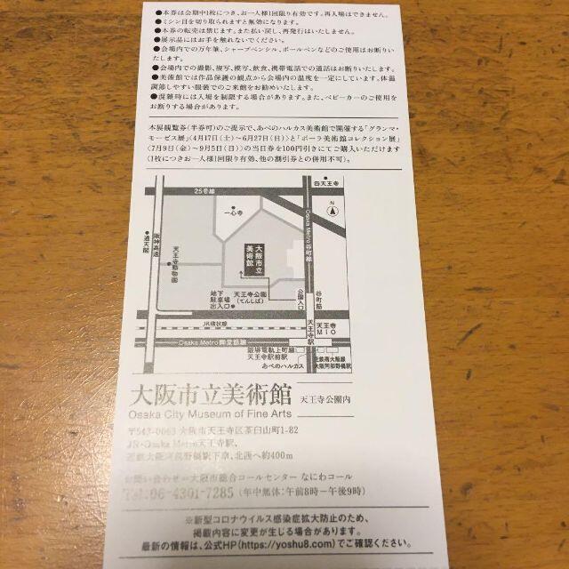 大阪市立美術館 揚州八怪 チケット 招待券 2枚 チケットの施設利用券(美術館/博物館)の商品写真