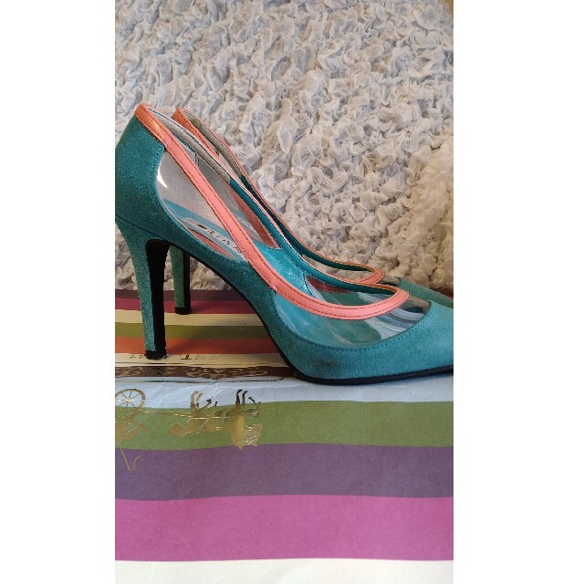 DIANA(ダイアナ)のダイアナ　ヒールパンプス　ブルー系　 レディースの靴/シューズ(ハイヒール/パンプス)の商品写真