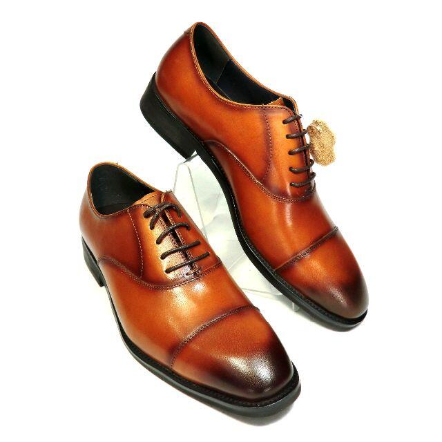 DLY7001 ブラウン 茶色 BROWN 26.5cm 本革 紳士 メンズの靴/シューズ(ドレス/ビジネス)の商品写真