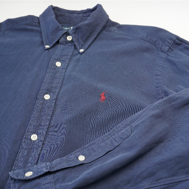 POLO RALPH LAUREN(ポロラルフローレン)のRalphLoren　BD　Shirt　NVY　ワンポイント　刺繍 メンズのトップス(シャツ)の商品写真