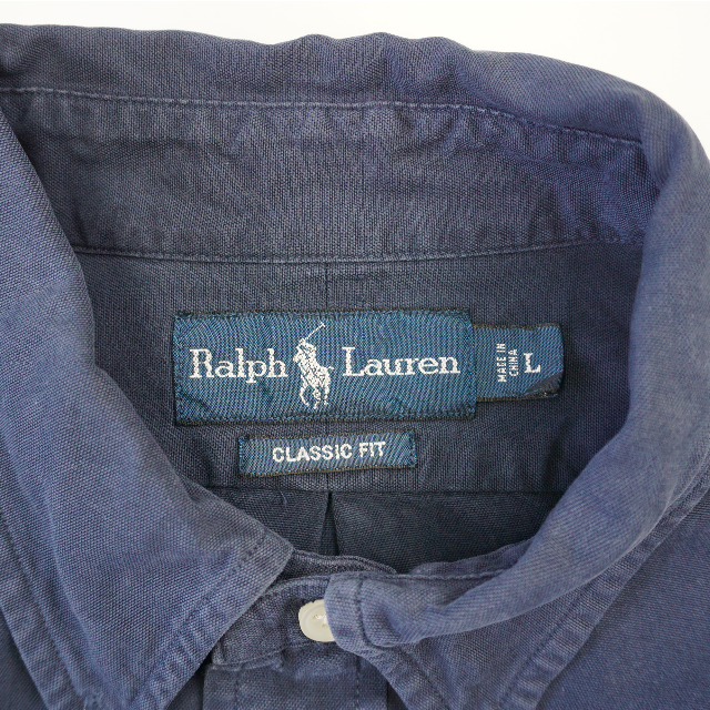 POLO RALPH LAUREN(ポロラルフローレン)のRalphLoren　BD　Shirt　NVY　ワンポイント　刺繍 メンズのトップス(シャツ)の商品写真