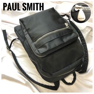 ポールスミス(Paul Smith)の美品⭐️Paul Smith ナイロン ロゴ刻印 ブラック 大容量 A4収納可能(バッグパック/リュック)