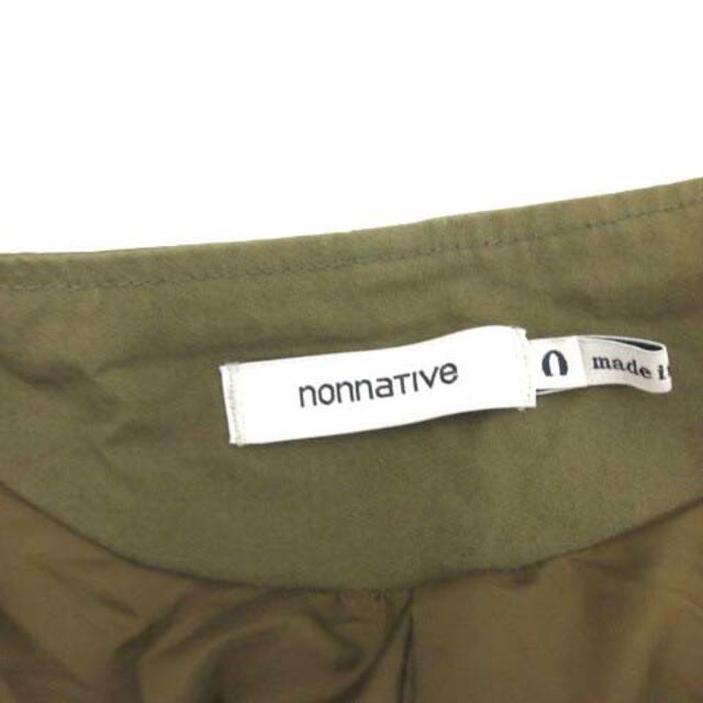 nonnative(ノンネイティブ)のノンネイティブ 21SS 0 XS ノーカラージャケット ミリタリー カーキ  メンズのジャケット/アウター(ブルゾン)の商品写真