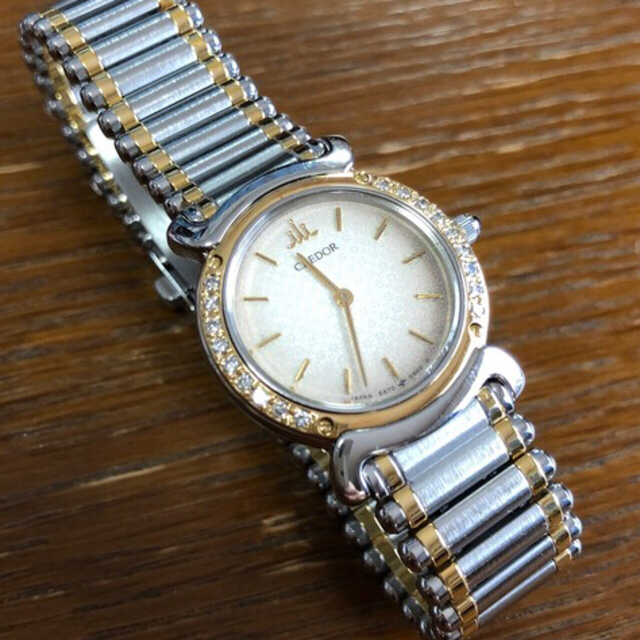 《日曜日まで》SEIKO CREDO ダイヤ18P 18Kt 腕時計のサムネイル