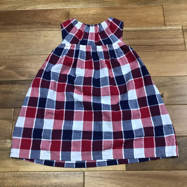 kladskap(クレードスコープ)のkladskap チェックワンピース　110 キッズ/ベビー/マタニティのキッズ服女の子用(90cm~)(ワンピース)の商品写真