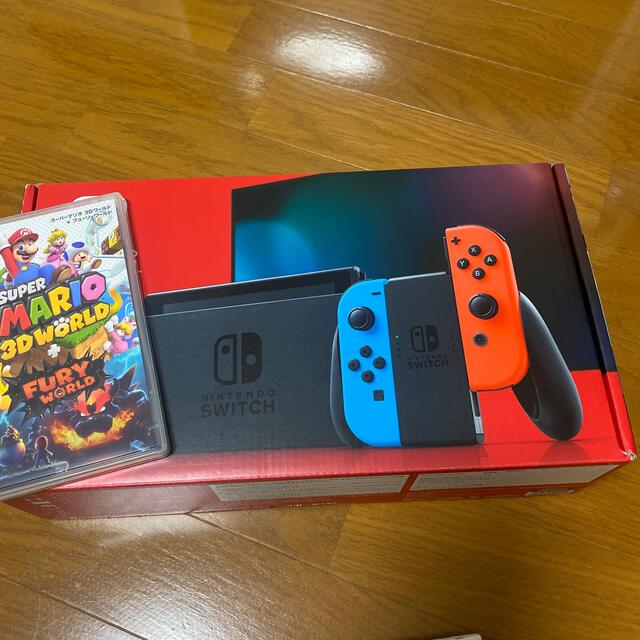 Nintendo Switch JOY-CON(L) ネオンブルー/(R) ネオ エンタメ/ホビーのゲームソフト/ゲーム機本体(家庭用ゲーム機本体)の商品写真