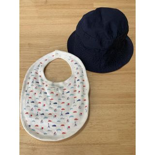 プチバトー(PETIT BATEAU)のプチバトー　スタイ&帽子(ベビースタイ/よだれかけ)