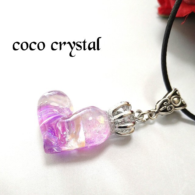 TiVi様専用 Fairy love heart crystalネックレス2点 ハンドメイドのアクセサリー(ネックレス)の商品写真