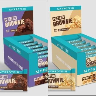 マイプロテイン(MYPROTEIN)のプロテインブラウニー チョコレート味 ホワイトチョコレート味 24こセット(ダイエット食品)