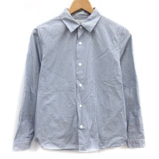 ヤエカ(YAECA)のヤエカ COMFORT SHIRT Yシャツ 長袖 ストライプ S 青 白(シャツ)