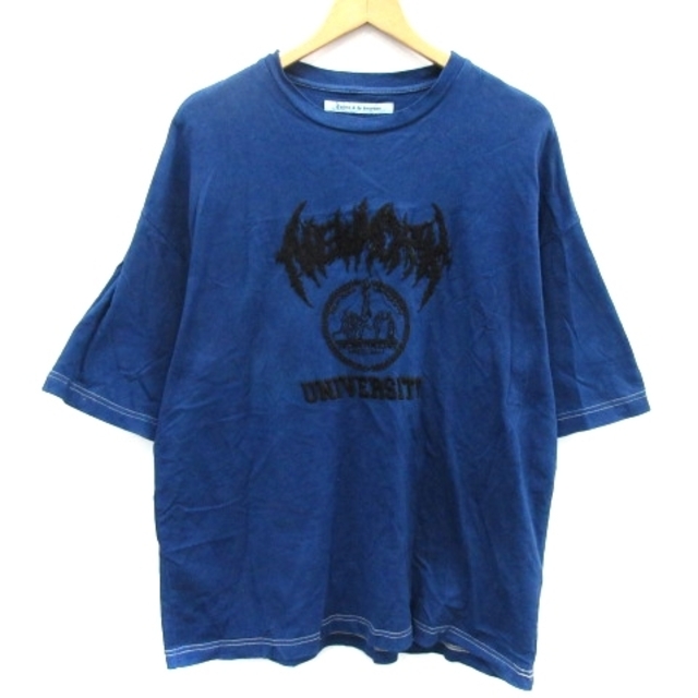 チルドレンオブザディスコーダンス Tシャツ カットソー 半袖 刺繍 1 S 青545cm総丈