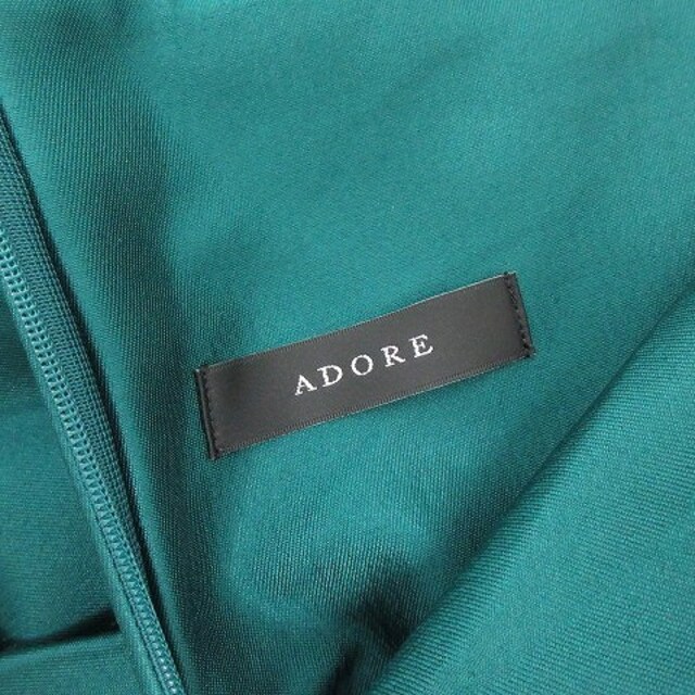 アドーア ADORE スカート フレア 膝丈 ウール 38 M 緑 グリーン