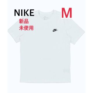 ナイキ(NIKE)の【新品】 メンズM NIKE 送料込み ワンポイント ロゴ 刺繍 白 ホワイト(Tシャツ/カットソー(半袖/袖なし))