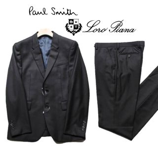 ポールスミス(Paul Smith)の《ポールスミス》新品訳有 ロロピアーナ生地 2Bスーツ 黒無地 M (W82)(セットアップ)