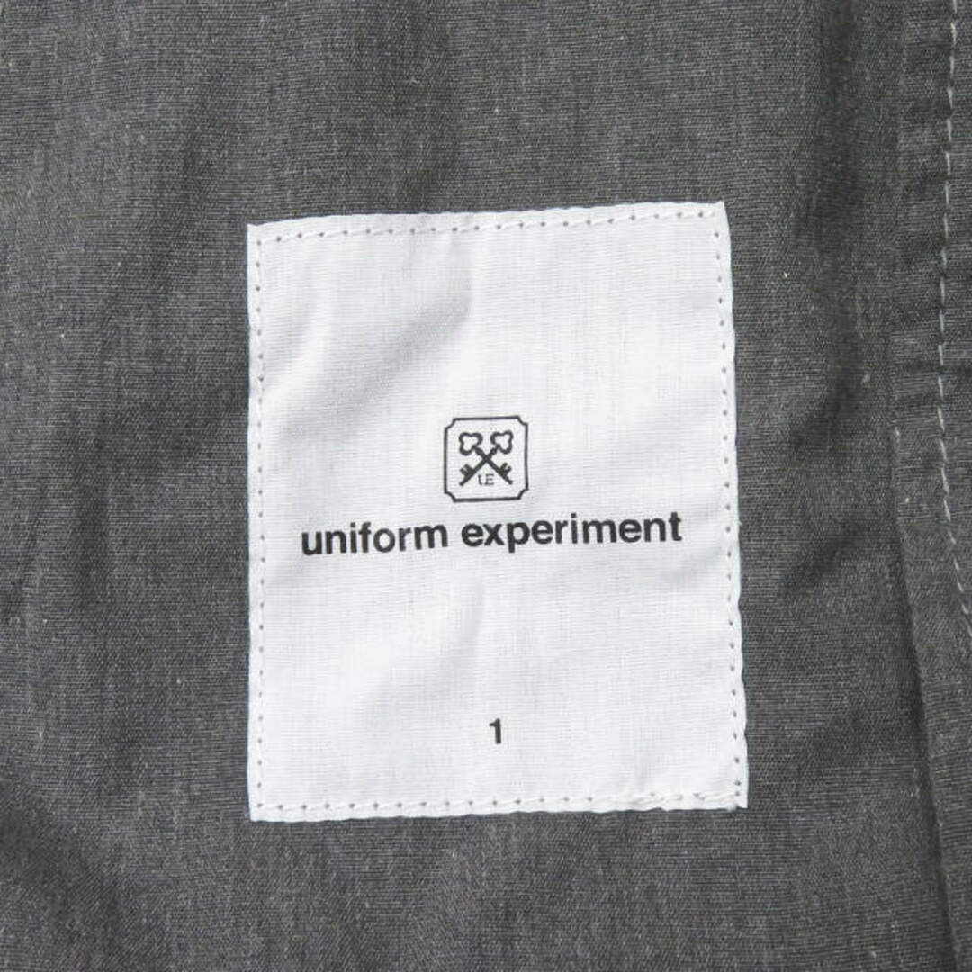 uniform experiment(ユニフォームエクスペリメント)のuniform experiment ユニフォームエクスペリメント 日本製 DENIM SLEEVE SOUTIEN COLLAR COAT (FABRIC MIX) デニムスリーブステンカラーコート UE-134016 1 グレー/インディゴ バルカラー 異素材切り替え アウター【中古】【uniform experiment】 メンズのジャケット/アウター(ステンカラーコート)の商品写真