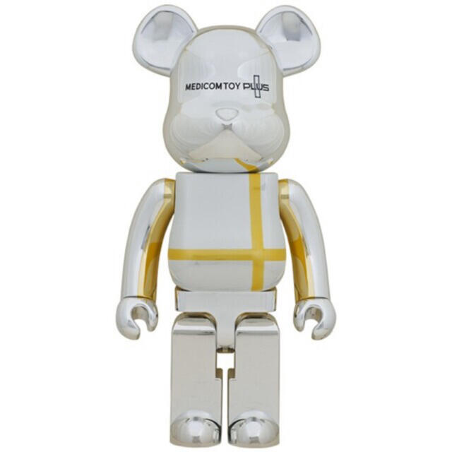 MEDICOM TOY(メディコムトイ)のBE@RBRICK MEDICOM TOY PLUS SILVER CHROME ハンドメイドのおもちゃ(フィギュア)の商品写真